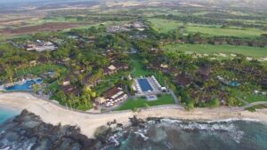 aerial view hawaiii resort hotel