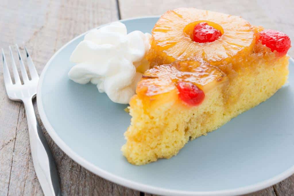 pineapple slice on cake